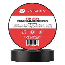 Cinta de aislar Precision PST-C050-04 19mm 20m negra