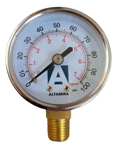 MANOMETRO ALTAMIRA 0-100PSI A.INOX 1/4"M