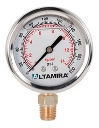 MANOMETRO ALTAMIRA GLICER 0-200PSI 1/4"M