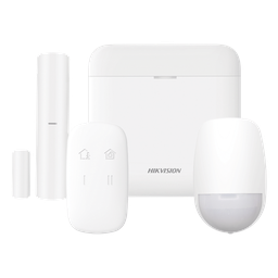 (AX PRO) KIT de Alarma AX PRO / Incluye: 1 Hub con bateria de respaldo / 1 Sensor PIR / 1 Contacto MagnÈtico / 1 Control Remoto / WiFi / Compatible con Hik-Connect P2P