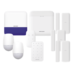 (AX PRO) KIT de Alarma AXP RO / Incluye: 1 Hub con bateria de respaldo/ 2 Sensores PIR / 3 Contactos MagnÈticos mini / 1 Control Remoto / 1 Sirena Inalambrica Exterior /1 Teclado Inal·mbrico / WiFi / Compatible con Hik-Connect P2P