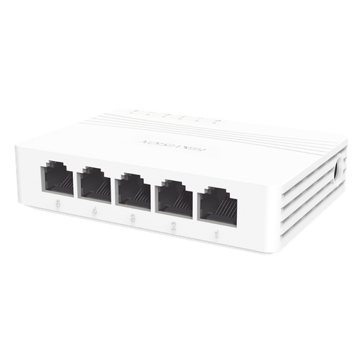 Switch Gigabit No Administrable de Escritorio con 5 puertos 10 / 100 / 1000 Mbps / DiseÒo Compacto y Estetico