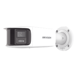 [ PROTECCIÓN ACTIVA ] Bala IP Panorámica 8 Megapixel / 180° / Lente 4 mm / Imagen a Color 24/7 / PoE / WDR 130° / IP67 / ACUSENSE / Protección Activa (Luz Estroboscópica y Alarma Audible) / 40 mts Luz Blanca / MicroSD