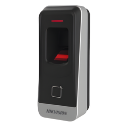 Lector esclavo MIFARE IP65 / Huella Digital / Lector de Tarjetas de Proximidad / RS-485 / Interior y Exterior / Requiere Panel de Control de Acceso DS-K2604,02,01