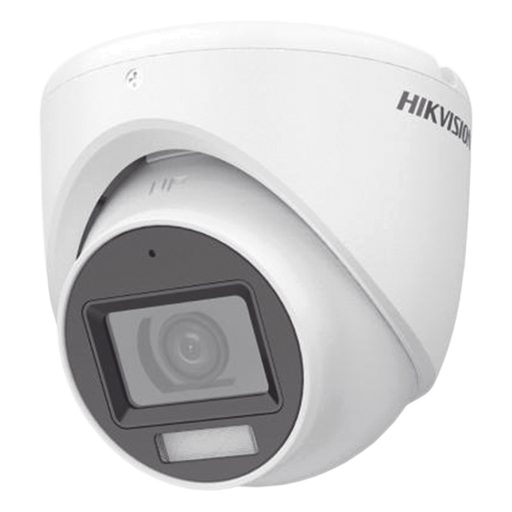 Cámara LUZ DUAL (IR + LUZ BLANCA) / Domo TurboHD 2 Megapixel (1080p) / Luz Blanca 20 mts / Gran Angular 106° / Lente 2.8 mm / 30 mts IR EXIR / Exterior IP67 / 4 Tecnologías /  Micrófono Integrado