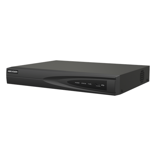 NVR 8 Megapixel (4K) (Compatible con Cámaras ACUSENSE) / 4 canales IP / 4 Puertos PoE+ / 1 Bahía de Disco Duro / Salida de Vídeo en 4K