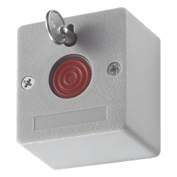 Botón de Pánico Cableado / Compatible con Cualquier Panel de Alarma / LLave de Seguridad / NO / NA / Material Retardante al Fuego (ABS)